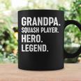 おじいちゃんスカッシュプレイヤーヒーローレジェンド-おじいちゃんスカッシュ コーヒーマグ ギフトのアイデア