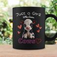 かわいい ホルスタイン 牛 の – ' Just A Girl Who Loves Cows ' デザイン コーヒーマグ ギフトのアイデア