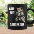 かわいいけど危険な空手 面白い テコンドー 猫 格闘技 コーヒーマグ ギフトのアイデア
