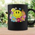 かわいいスマイルフェイス 花 ハッピーフェイス 花 ハート キッズ ガールズ コーヒーマグ ギフトのアイデア