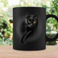 かわいい黒猫 黄色い目 猫 ギフト コーヒーマグ ギフトのアイデア