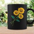 ひまわりの花束 春のフローラルガーデン 黄色の花 コーヒーマグ ギフトのアイデア
