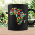 アフリカの地図-アフリカの国の旗の贈り物が付いているアフリカの地図 コーヒーマグ ギフトのアイデア