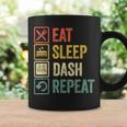 イートスリープダッシュリピートビデオゲームジオメトリビデオゲーマー コーヒーマグ ギフトのアイデア