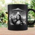 エイリアンufoモナリザと面白いセルフィー コーヒーマグ ギフトのアイデア