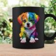 カラフルなかわいい子犬 愛らしい犬 コーヒーマグ ギフトのアイデア