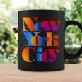カラフルなニューヨークシティファッショングラフィックtシャツ、ニューヨーク市 コーヒーマグ ギフトのアイデア