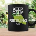 キープ・カームとリースリング・オン・ワイン コーヒーマグ ギフトのアイデア