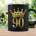 クラウン ナンバー90 ヴィンテージゴールデンイエロー 90歳の誕生日 コーヒーマグ ギフトのアイデア