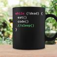 コンピュータサイエンスのpythonプログラマはコードの睡眠を食べます コーヒーマグ ギフトのアイデア