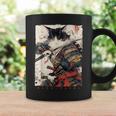 サムライ 猫戦士 浮世 墨絵 猫 サムライ コーヒーマグ ギフトのアイデア