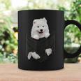 サモエド犬愛好家のためのポケットの中の面白いサモエド コーヒーマグ ギフトのアイデア