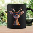サングラスの角を持つ雄鹿狩猟鹿トナカイ赤鹿 コーヒーマグ ギフトのアイデア