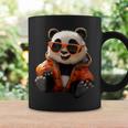 サングラスをかけたパンダベア動物の友人愛かわいいパンダベア コーヒーマグ ギフトのアイデア