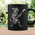 シュナウザー 演奏 ベース ギター ロックミュージック 犬好き コーヒーマグ ギフトのアイデア