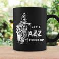 ジャズ・サックス レッツ・ジャズ・シング・アップlet's Jazz Thing Up コーヒーマグ ギフトのアイデア