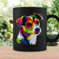 ジャック・ラッセル・テリア ブライトカラー ポップアート 愛犬家 コーヒーマグ ギフトのアイデア
