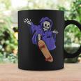 スケボーに乗る骸骨 スケーター ハロウィン コーヒーマグ ギフトのアイデア