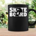 スケートボーダーへのギフト スケートボード シルエット コーヒーマグ ギフトのアイデア