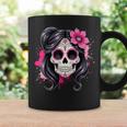 スタイリッシュなマゼンタ サクラ ムエルテ スカルデザイン Dia De Los Muertos コーヒーマグ ギフトのアイデア