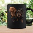 ダックスフントシャツ Weiner Dog Mom Dad Love Doxie Puppy キュート コーヒーマグ ギフトのアイデア