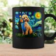 トイプードル 面白いtシャツ 犬 ゴッホ 星月夜 かわいい メンズ 子供 おもしろ 服 グッズ ネタ コーヒーマグ ギフトのアイデア