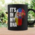 ドイツとセルビアのdna遺産フラグ コーヒーマグ ギフトのアイデア