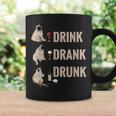 ドリンク 飲酒 パグ 飲酒 ワイン ミーム 面白い コーヒーマグ ギフトのアイデア