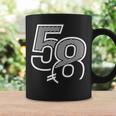 ナンバー58 スポーツジャージ 58 誕生日 コーヒーマグ ギフトのアイデア