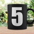 ナンバーファイブ 数字 5 プレーン 白 数字 コーヒーマグ ギフトのアイデア