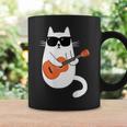 ネコとギター 猫とサングラス ネコ好き 猫飼い アコースティックギター エレキギター 音楽家 バンド ネコ 猫 コーヒーマグ ギフトのアイデア