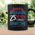 ハッピーアニバーサリー 25年 結婚25周年 コーヒーマグ ギフトのアイデア