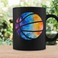 バスケットボールのシルエットカラフルな水彩画 コーヒーマグ ギフトのアイデア