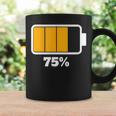 バッテリー75残り75バッテリーフルtシャツバッテリー低 コーヒーマグ ギフトのアイデア