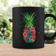 パイナップルフラワー レディース メンズ アロハ ハワイ ヴィンテージ ハワイアン コーヒーマグ ギフトのアイデア