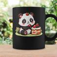 パンダを食べるストロベリーケーキ コーヒーマグ ギフトのアイデア
