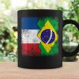 フランス ブラジルの旗 コーヒーマグ ギフトのアイデア