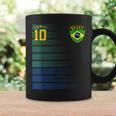ブラジル サッカーファン ジャージ ブラジル国旗 フットボール愛好家 コーヒーマグ ギフトのアイデア