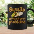 ブリトーはあなたの問題をすべて解決します Burritoolves All Your Problems コーヒーマグ ギフトのアイデア
