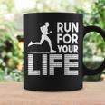 マラソンランナー Run For Your Life ランニング コーヒーマグ ギフトのアイデア
