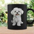 マルチーズ 犬 グラフィック ペット イラスト マルチーズ コーヒーマグ ギフトのアイデア