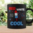 レッド ホワイト クールなアメリカ国旗 アイスキャンディー 面白い 7月4日 コーヒーマグ ギフトのアイデア