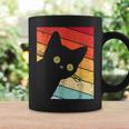 レトロな黒猫、ヴィンテージスタイルの黒猫。 コーヒーマグ ギフトのアイデア