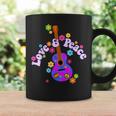 レトロフラワーパワーギター-ラブアンドピース2-ファンファン コーヒーマグ ギフトのアイデア