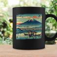 ヴィンテージ 日本の富士山 山に昇る太陽 コーヒーマグ ギフトのアイデア