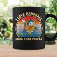 ヴィンテージペンギン I Love Handball More Than People コーヒーマグ ギフトのアイデア