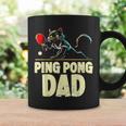 卓球 黒猫パパピンポン 黒猫ピンポン コーヒーマグ ギフトのアイデア