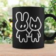 可愛いカワイイ Y2k コケット猫 うさぎと猫 コーヒーマグ ギフトのアイデア