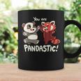 君はパンダスティックだよハイタッチのレッサーパンダとパンダ コーヒーマグ ギフトのアイデア