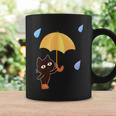 大人かわいい絵本の猫 雨の日 コーヒーマグ ギフトのアイデア